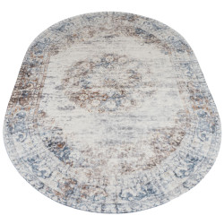 Veer Carpets Vloerkleed viola taupe ovaal 160 x 230 cm