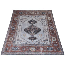 Veer Carpets Vloerkleed karaca antraciet/brown 09 200 x 290 cm
