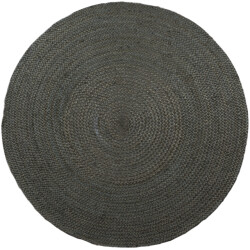 Home67 Vloerkleed jute rond army green ø120 cm