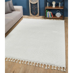 Woodman Carpet Moeflon - 160x220cm, hoogpolig vloerkleed met franjes