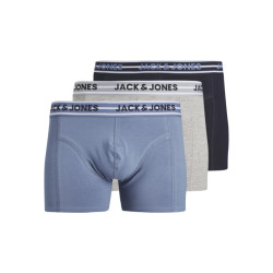 Jack & Jones Heren boxershorts trunks jacpeter blauw/grijs/donkerblauw 3-pack