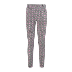 Helena Hart Broek chino print disc 7510 disc pink