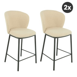 Multifurn 2x barkruk loa bouclé