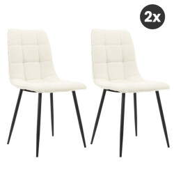 Multifurn 2x eetkamerstoel yerevan bouclé-