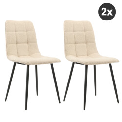 Multifurn 2x eetkamerstoel yerevan bouclé-