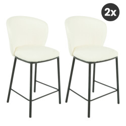 Multifurn 2x barkruk loa bouclé