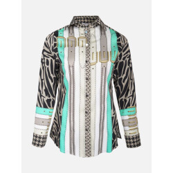 Mucho Gusto Blouse francis bay beige zebra met riemdetails