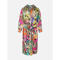 Mucho Gusto Silk dress scandicci leopard