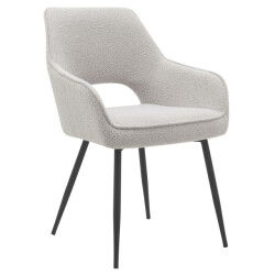 Home67 Eetkamerstoel gina bouclé naturel