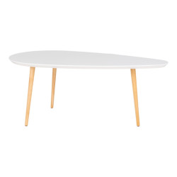 House Nordic Vado coffee table coffee table, white with natural legs, 60x110x45 cm