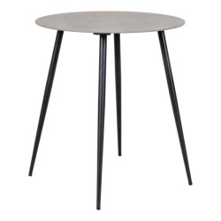 House Nordic Lazio coffee table coffee table with ceramic table top, gray with black legs, Ø60 cm