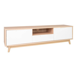 House Nordic Copenhagen tv-bench tv stand in white and natural