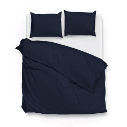 Zo!Home Dekbedovertrek satinado navy blue 260 x 200 220 cm + 2 slopen 60 x 70 cm