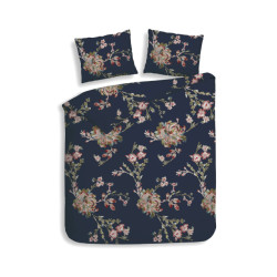 Heckett & Lane Dekbedovertrek daisy navy blue 260 x 200 220 cm + 2 slopen 60 x 70 cm