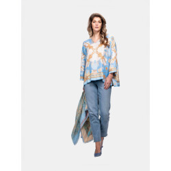 Mucho Gusto Silk blouse seta chains and tassels