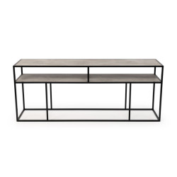 Stalux Side-table 'teun' 200cm, kleur zwart / beton