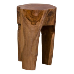 House Nordic Rose teak stool stool in teak with 3 legs