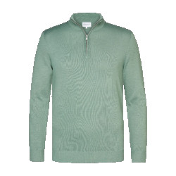 Michaelis Mint pullover met halflange zipper