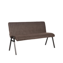 Label51 Eetkamerbank matz antraciet microfiber 145 cm