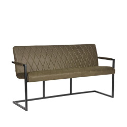 Label51 Eetkamerbank denmark army green microfiber 155 cm