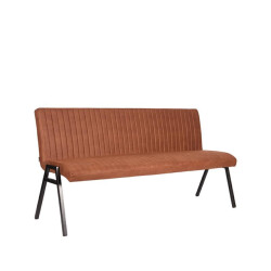 Label51 Eetkamerbank matz cognac microfiber 175 cm