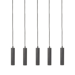 Label51 Hanglamp ferroli zwart metaal 5-lichts
