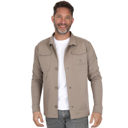 Q1905 Overshirt andel taupe-groen