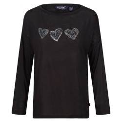 Regatta Dames carlene hearts t-shirt met lange mouwen
