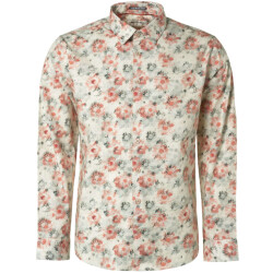 No Excess Overhemd lange mouw print allover stretch melon
