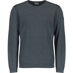 No Excess Trui ronde hals garment dyed dark steel
