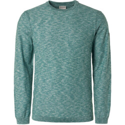 No Excess Trui ronde hals 2 coloured melange pacific