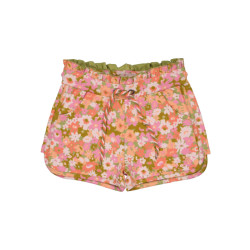 Quapi Meisjes korte joggingbroek brune aop flower