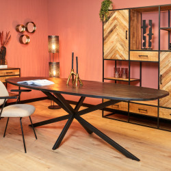 Starfurn Eettafel elegance black | deens ovaal | 240x110 cm