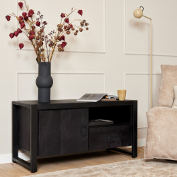 Starfurn Tv meubel boaz black 110 cm | een deur en open vak