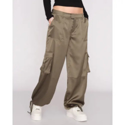 Juicy Couture Fanta satin cargo pants with diamant logo