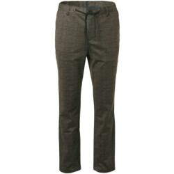 No Excess Pants stretch jersey check taupe